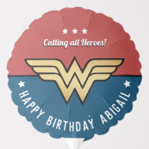 Wonder Woman Golden Logo | Happy Birthday Balloon