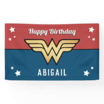 Wonder Woman Golden Logo | Happy Birthday Banner