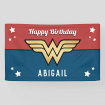 Wonder Woman Golden Logo | Happy Birthday Banner