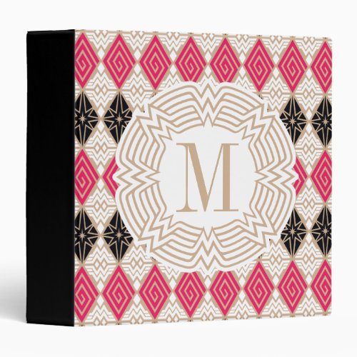 Wonder Woman Greek Pattern 3 Ring Binder