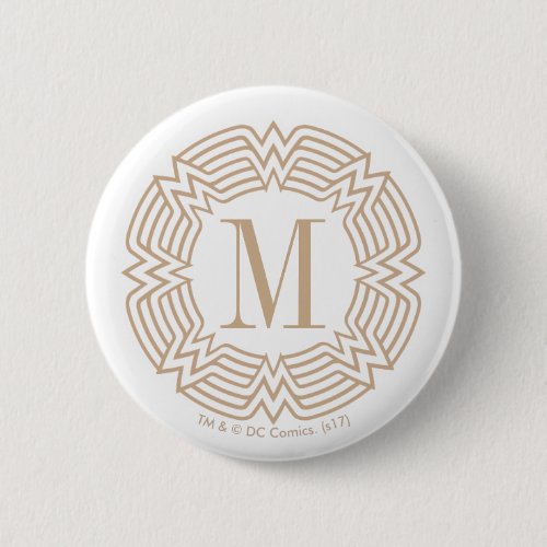 Wonder Woman Greek Pattern Button