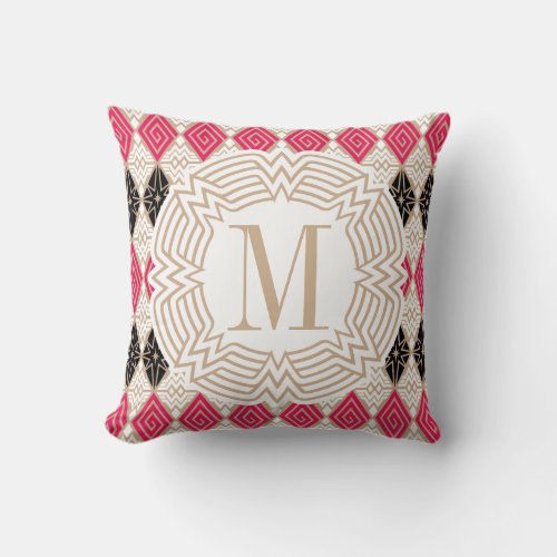 Wonder Woman Greek Pattern Throw Pillow