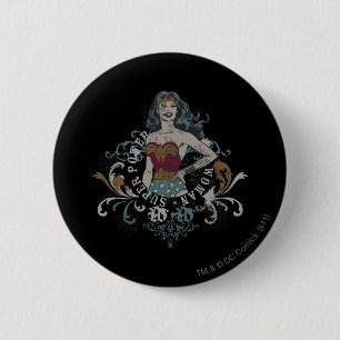 Wonder Woman Halftone Pinback Button