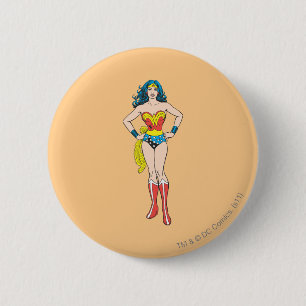 Wonder Woman Hands on Hips Button