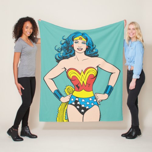 Wonder Woman Hands on Hips Fleece Blanket