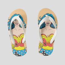 Wonder Woman Hands on Hips Kid's Flip Flops