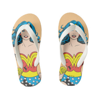 Wonder Woman Hands on Hips Kid's Flip Flops