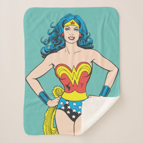 Wonder Woman Hands on Hips Sherpa Blanket