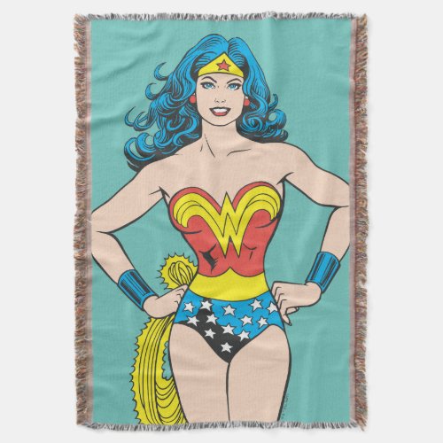 Wonder Woman Hands on Hips Throw Blanket