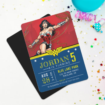 Wonder Woman | Happy Birthday Invitation by wonderwoman at Zazzle