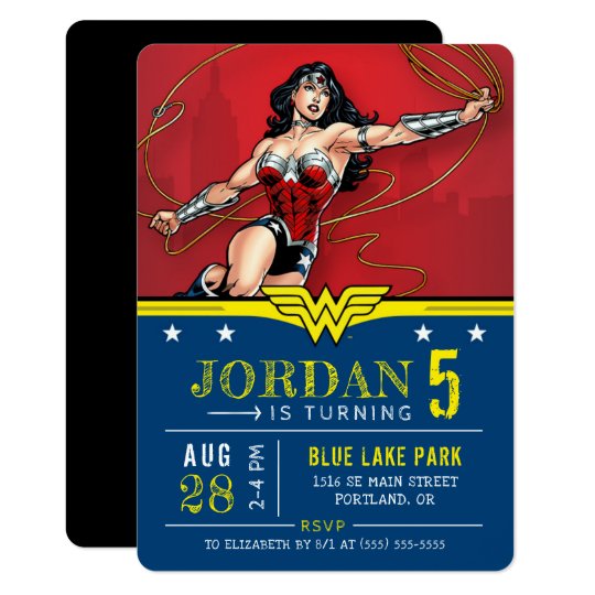 Wonder Woman | Happy Birthday Invitation | Zazzle.com