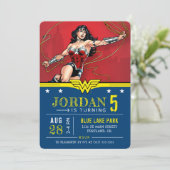 Wonder Woman | Happy Birthday Invitation (Standing Front)