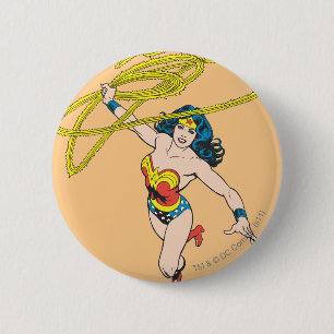 Wonder Woman Holds Lasso 2 Button