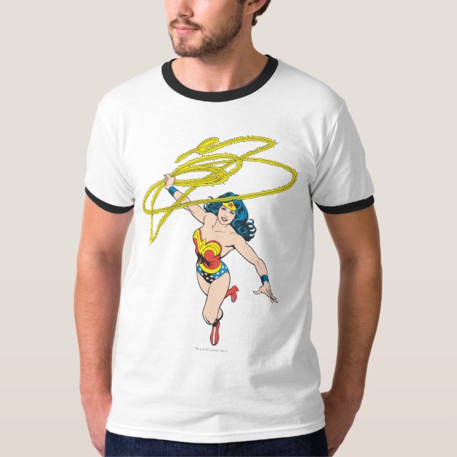 Wonder Woman Holds Lasso 2 T-Shirt (Front)