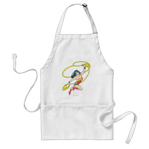 Wonder Woman Holds Lasso 3 Adult Apron