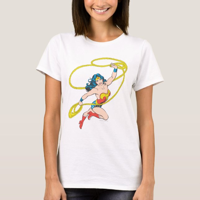 Wonder Woman Holds Lasso 3 T-Shirt (Front)