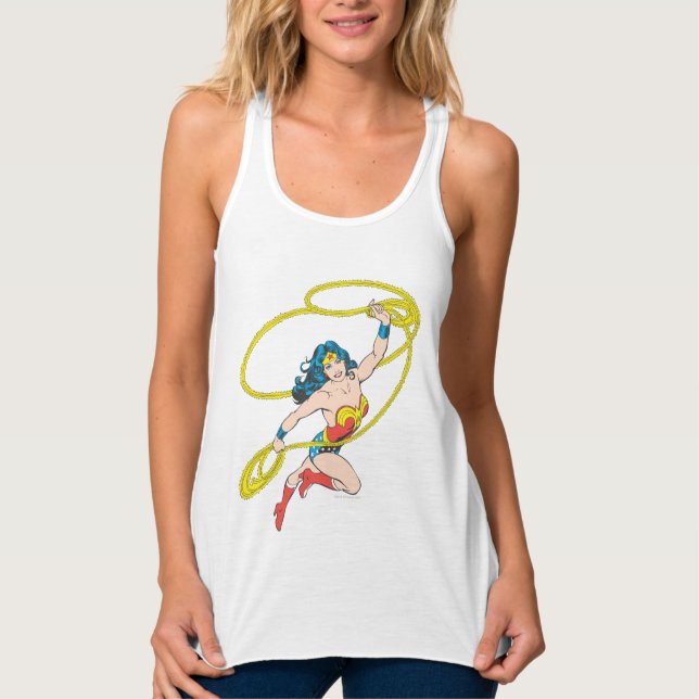 Wonder Woman Holds Lasso 3 Tank Top (Front)