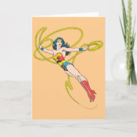Wonder Woman Holds Lasso 4 Card