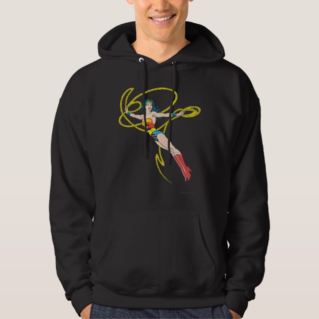 Wonder Woman Holds Lasso 4 Hoodie (Front)