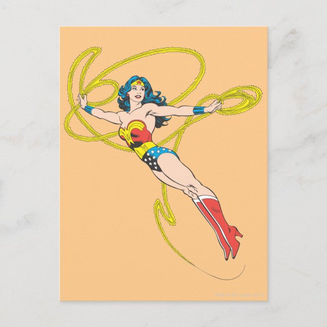 Wonder Woman Holds Lasso 4 Postcard (Front)