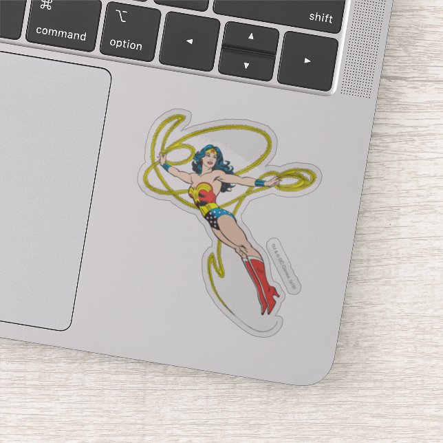 Wonder Woman Holds Lasso 4 Sticker (Detail)