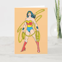 Wonder Woman Holds Lasso 5 Card