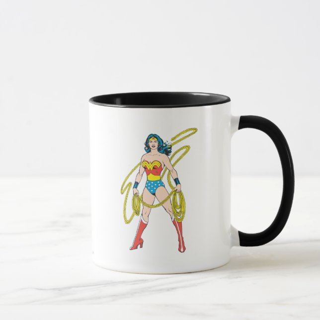Wonder Woman Holds Lasso 5 Mug (Right)