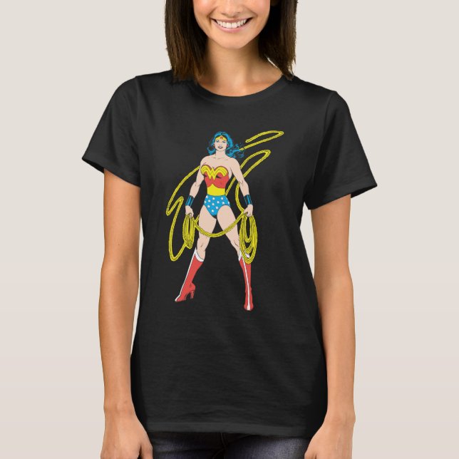 Wonder Woman Holds Lasso 5 T-Shirt (Front)