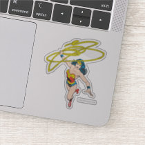 Wonder Woman Holds Lasso Sticker