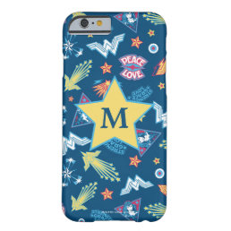 Wonder Woman Icons &amp; Phrases Pattern | Monogram Barely There iPhone 6 Case