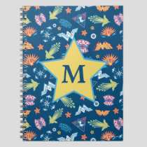 Wonder Woman Icons & Phrases Pattern | Monogram Notebook