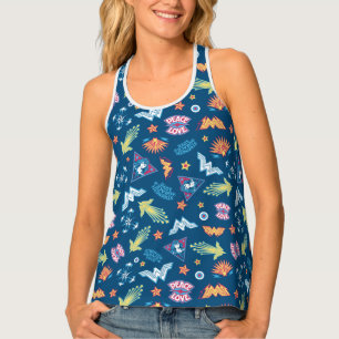 Wonder Woman Icons & Phrases Pattern Tank Top