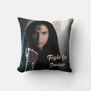 Wonder Woman in Cloak Throw Pillow