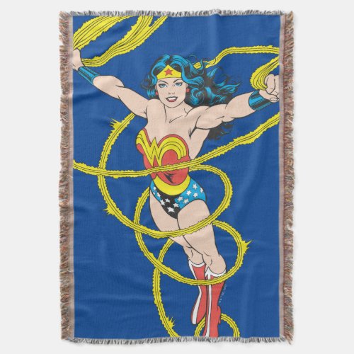 Wonder Woman in Lasso Throw Blanket