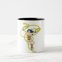 Wonder Woman in Lasso Two-Tone Coffee Mug
