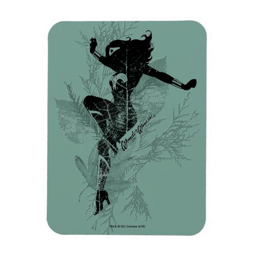 Wonder Woman Landing Foliage Graphic Magnet