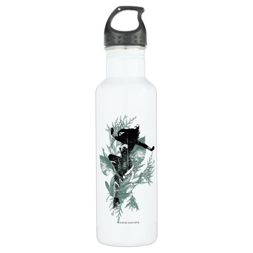 Wonder Woman Landing Foliage Graphic Stainless Steel Water Bottle