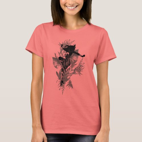 Wonder Woman Landing Foliage Graphic T_Shirt