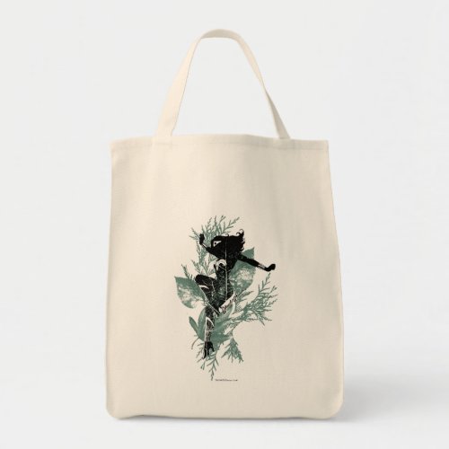 Wonder Woman Landing Foliage Graphic Tote Bag