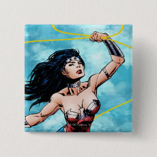 Wonder Woman & Lasso of Truth Pinback Button