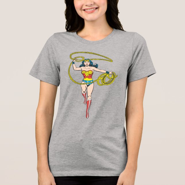 Wonder Woman Lasso over Head Tri-Blend Shirt (Front)