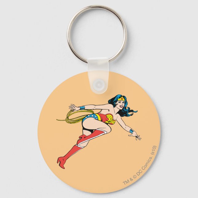 Wonder Woman Leap Right Keychain (Front)
