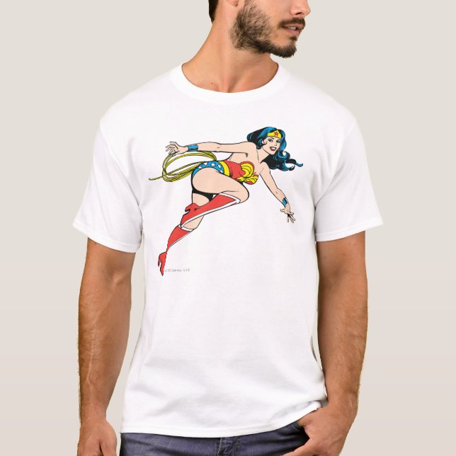 Wonder Woman Leap Right T-Shirt (Front)