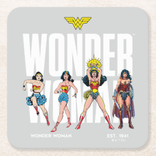 Wonder Woman Legends Forever Graphic Square Paper Coaster
