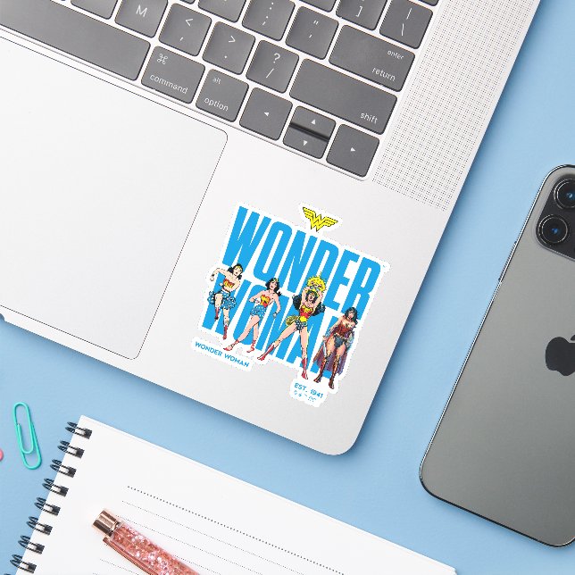 Wonder Woman Legends Forever Graphic Sticker (Laptop w/ iPhone)