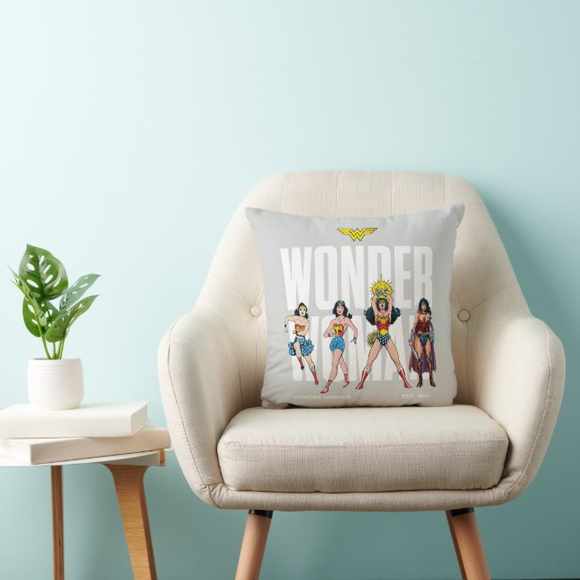 Wonder Woman Legends Forever Graphic Throw Pillow (Chair)