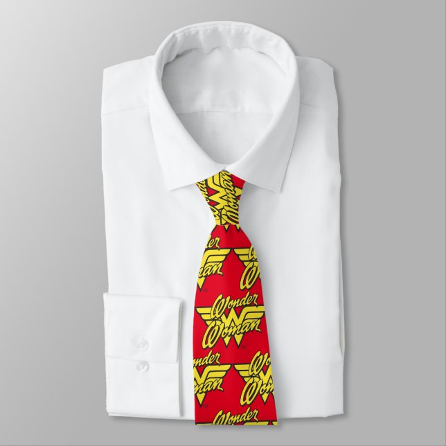 Wonder Woman Logo 1 Neck Tie (Tied)