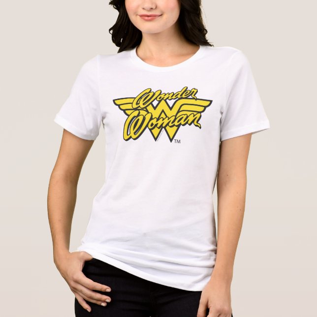 Wonder Woman Logo 1 Tri-Blend Shirt (Front)