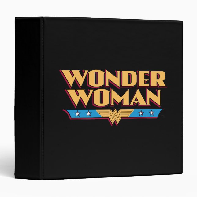 Wonder Woman Logo 2 3 Ring Binder (Front/Spine)