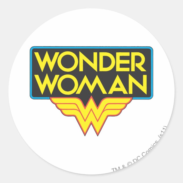 Wonder Woman Logo 3 Classic Round Sticker (Front)